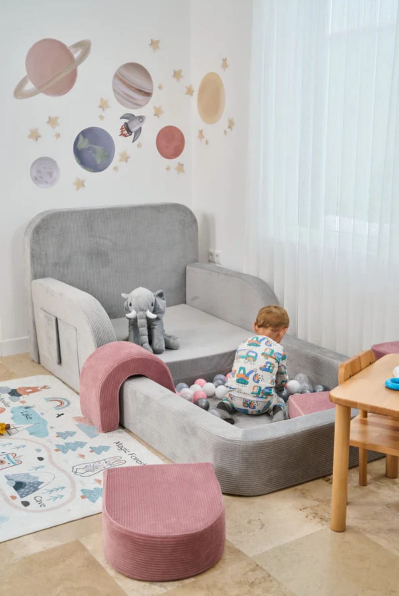 Lasten sänky Atelier Del Sofa Funbed Single (90 x 90 x 210 cm) Harmaa - Harmaa - Huonekalut - Lasten kalusteet - Lastensängyt & juniorisängyt - Tavallinen lastensänky