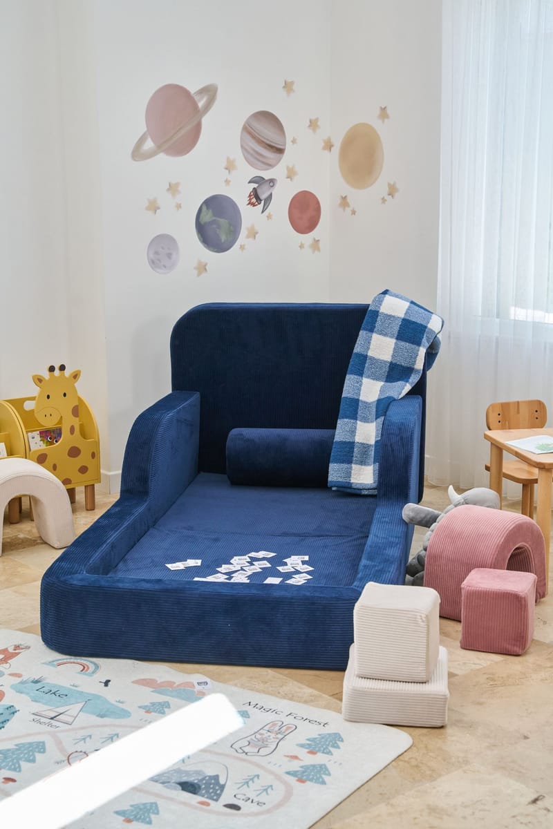 Lasten sänky Atelier Del Sofa Funbed Single (90 x 90 x 210 cm) Laivastonsininen - Laivastonsininen - Huonekalut - Lasten kalusteet - Lastensängyt & juniorisängyt - Tavallinen lastensänky