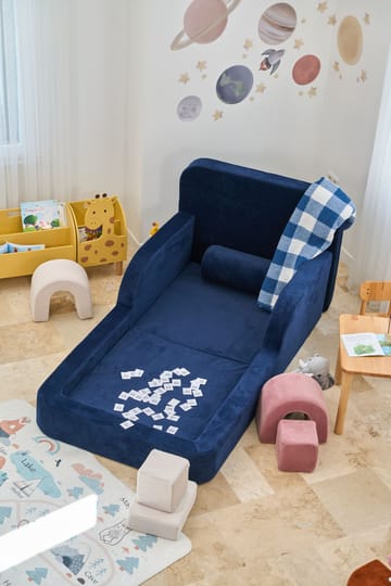 Lasten sänky Atelier Del Sofa Funbed Single (90 x 90 x 210 cm) Laivastonsininen - Laivastonsininen - Huonekalut - Lasten kalusteet - Lastensängyt & juniorisängyt - Tavallinen lastensänky