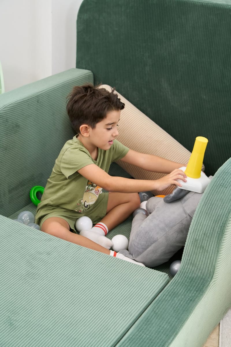 Lasten sänky Atelier Del Sofa Funbed Single (90 x 90 x 210 cm) Vihreä - Vihreä - Huonekalut - Lasten kalusteet - Lastensängyt & juniorisängyt - Tavallinen lastensänky