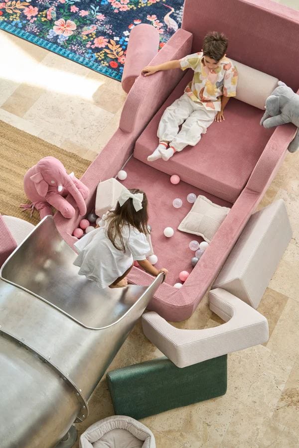 Lasten sänky Atelier Del Sofa Funbed Single (90 x 90 x 210 cm) Pinkki - Pinkki - Huonekalut - Lasten kalusteet - Lastensängyt & juniorisängyt - Tavallinen lastensänky