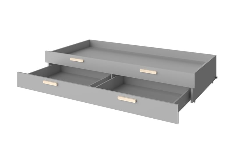 Lastensänky + patja Pok200x83x32 cm - Vaaleanharmaa/Valkoinen - Huonekalut - Lasten kalusteet - Lastensängyt & juniorisängyt - Tavallinen lastensänky