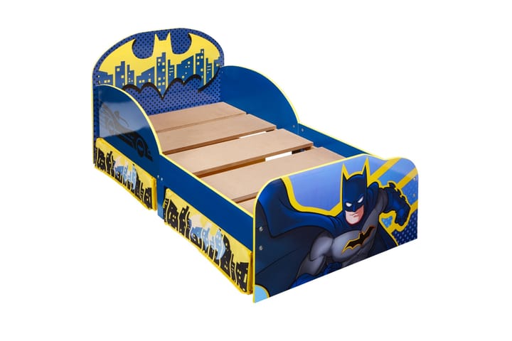 Lastensänky Batman Laatikoilla Sininen/Keltainen - DC Comics - Tavallinen lastensänky - Lastensängyt & juniorisängyt