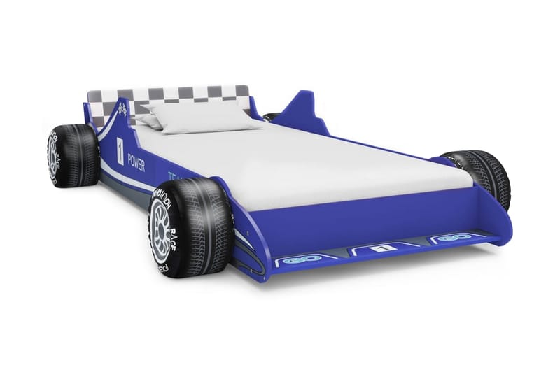 Lastensänky kilpa-auto 90x200 cm sininen - Sininen - Huonekalut - Lasten kalusteet - Lastensängyt & juniorisängyt - Tavallinen lastensänky