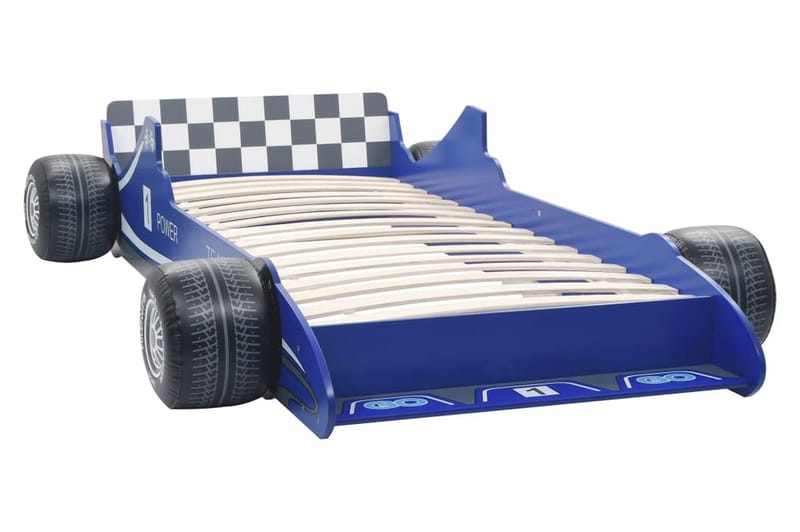 Lastensänky kilpa-auto 90x200 cm sininen - Sininen - Huonekalut - Lasten kalusteet - Lastensängyt & juniorisängyt - Tavallinen lastensänky