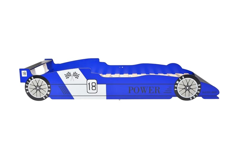 Lastensänky kilpa-auto 90x200 cm Sininen - Sininen - Huonekalut - Lasten kalusteet - Lastensängyt & juniorisängyt - Tavallinen lastensänky