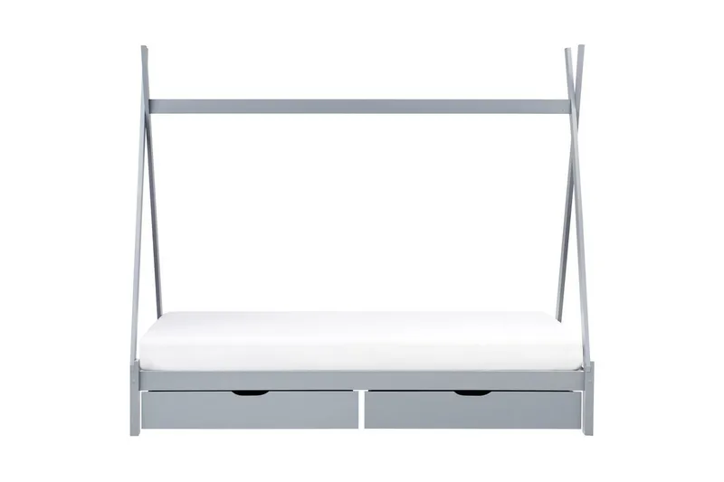 Lastensänky laatikoilla Devay - Harmaa - Huonekalut - Lasten kalusteet - Lastensängyt & juniorisängyt - Talosänky