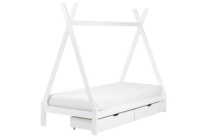 Lastensänky laatikoilla Devay - Valkoinen - Huonekalut - Lasten kalusteet - Lastensängyt & juniorisängyt - Talosänky