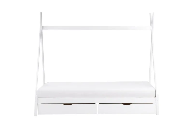 Lastensänky laatikoilla Devay - Valkoinen - Huonekalut - Lasten kalusteet - Lastensängyt & juniorisängyt - Talosänky