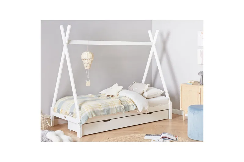 Lastensänky laatikoilla Devay - Valkoinen - Huonekalut - Lasten kalusteet - Lastensängyt & juniorisängyt - Talosänky