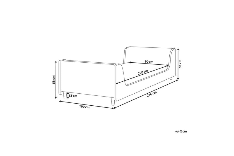 Lastensänky Laye - Rosa, vaalea puu - Huonekalut - Lasten kalusteet - Lastensängyt & juniorisängyt - Tavallinen lastensänky