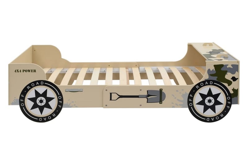 Lastensänky maastoauto 90x200 cm maastokuvio - Vihreä - Huonekalut - Lasten kalusteet - Lastensängyt & juniorisängyt - Tavallinen lastensänky