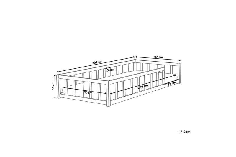 Lastensänky Meymac - Valkoinen - Huonekalut - Lasten kalusteet - Lastensängyt & juniorisängyt - Tavallinen lastensänky