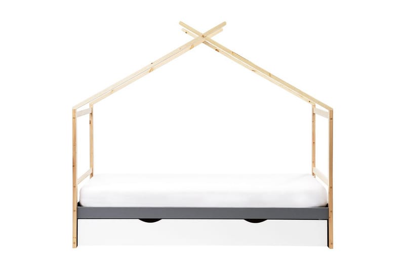 Lastensänky Orgeval - Harmaa, vaalea puu, valkoinen - Huonekalut - Lasten kalusteet - Lastensängyt & juniorisängyt - Talosänky