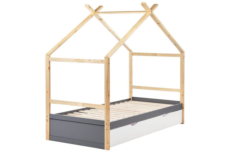 Lastensänky Orgeval, Harmaa, vaalea puu, valkoinen