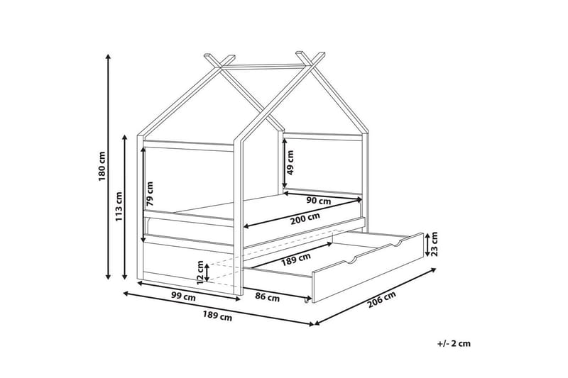 Lastensänky Orgeval - Vaalea puu - Huonekalut - Lasten kalusteet - Lastensängyt & juniorisängyt - Talosänky