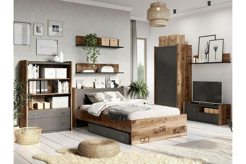 Lastensänky Rathmore 120x200 cm - Harmaa - Huonekalut - Lasten kalusteet - Lastensängyt & juniorisängyt - Tavallinen lastensänky