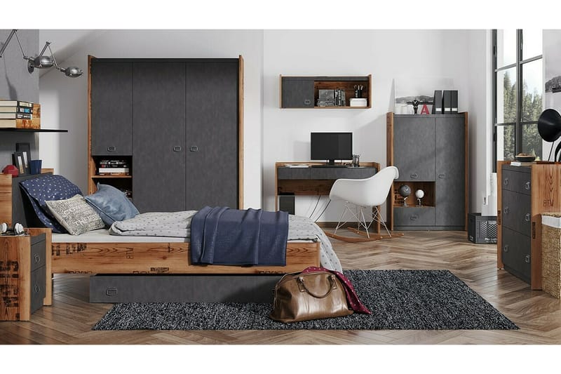 Lastensänky Rathmore 90x200 cm - Harmaa - Huonekalut - Lasten kalusteet - Lastensängyt & juniorisängyt - Tavallinen lastensänky