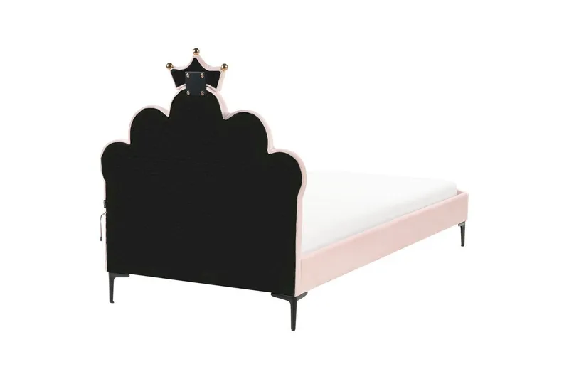 Lastensänky Rubian - Vaaleanpunainen, Musta - Huonekalut - Lasten kalusteet - Lastensängyt & juniorisängyt - Tavallinen lastensänky