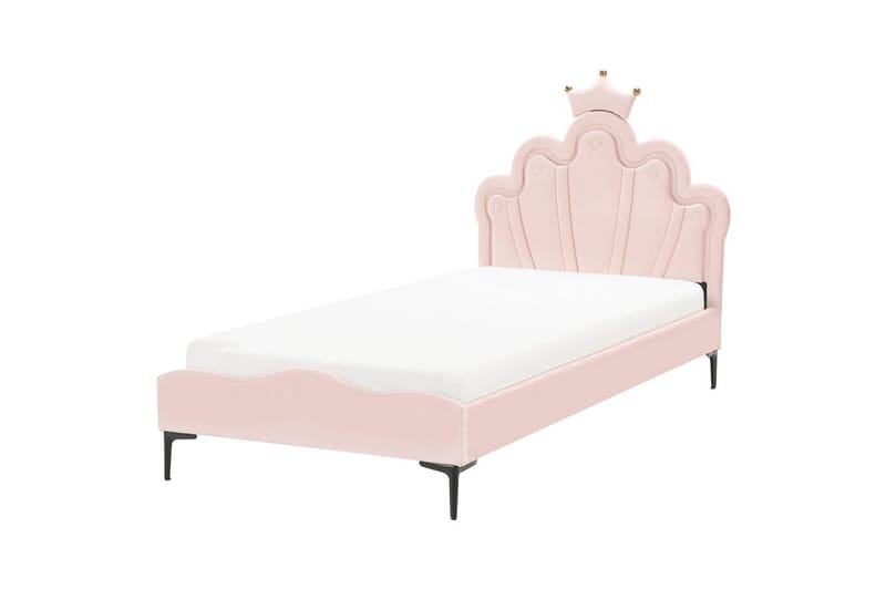 Lastensänky Rubian - Vaaleanpunainen, Musta - Huonekalut - Lasten kalusteet - Lastensängyt & juniorisängyt - Tavallinen lastensänky