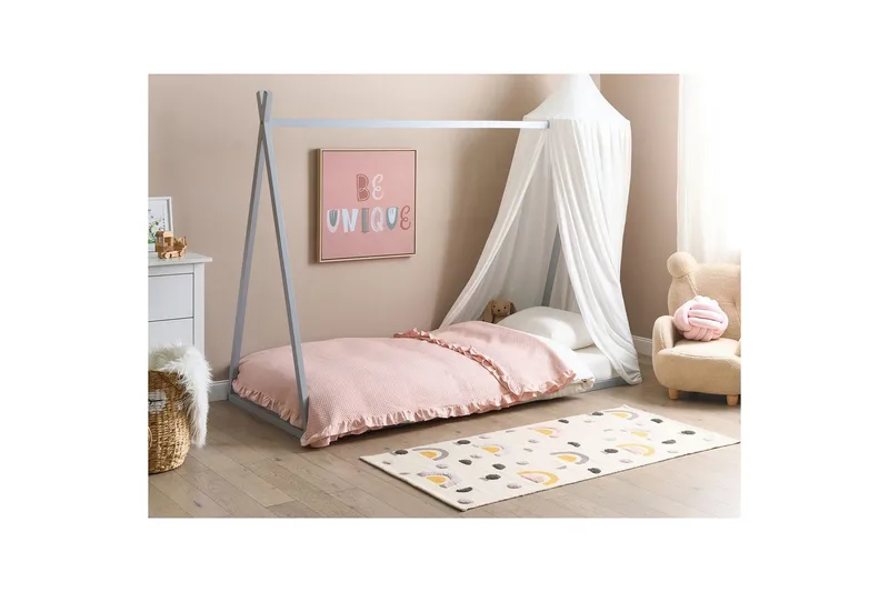 Lastensänky Saurat - Harmaa - Huonekalut - Lasten kalusteet - Lastensängyt & juniorisängyt - Tavallinen lastensänky