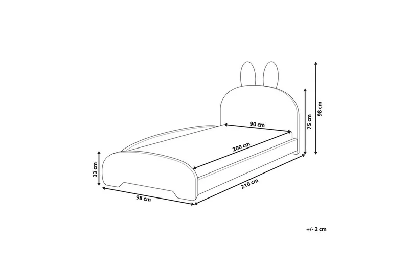 Lastensänky Perros - Valkoinen - Huonekalut - Lasten kalusteet - Lastensängyt & juniorisängyt - Tavallinen lastensänky