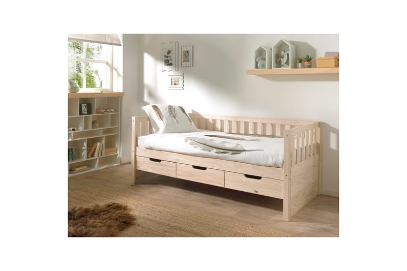 Parvisänky Fritz Luonnollinen, Laatikolla - Luonnollinen, Laatikolla - Huonekalut - Lasten kalusteet - Lastensängyt & juniorisängyt - Tavallinen lastensänky