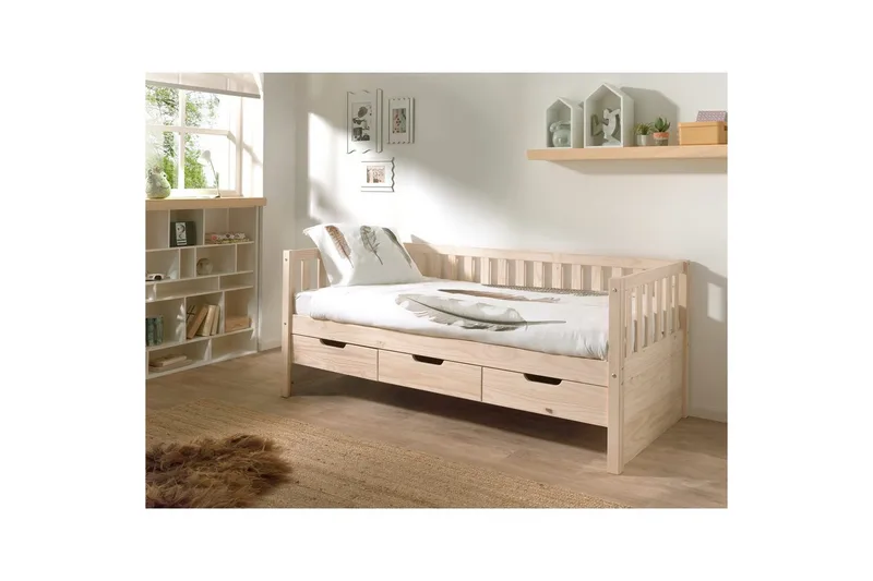 Parvisänky Fritz Luonnollinen, Laatikolla - Luonnollinen, Laatikolla - Huonekalut - Lasten kalusteet - Lastensängyt & juniorisängyt - Tavallinen lastensänky