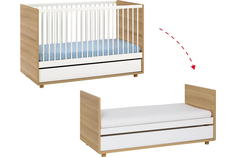 Pinnasänky Evolve 70x140 cm Puu/Luonnonväri - VOX - Huonekalut - Lasten kalusteet - Lastensängyt & juniorisängyt