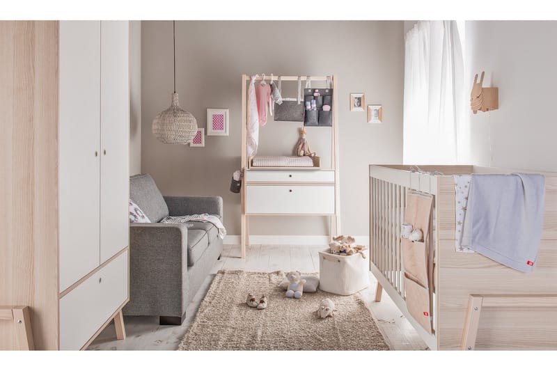 Pinnasänky Spot 60x120 cm Puu/Luonnonväri/Valkoinen - VOX - Huonekalut - Lasten kalusteet - Lastensängyt & juniorisängyt