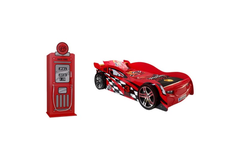Säng med garderob Vipack Night Speeder Red Vipack Red, undefined