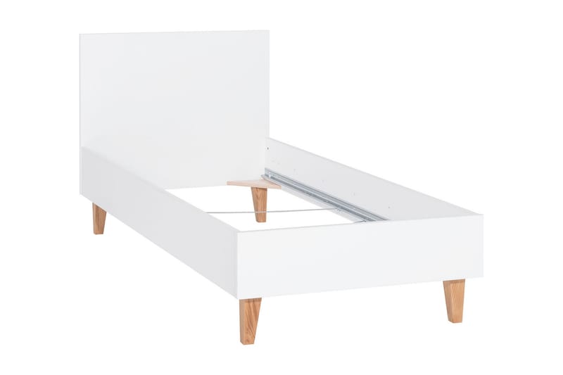 Sängynrunko Concept 90x200 cm Valkoinen/Luonnonväri - VOX - Huonekalut - Lasten kalusteet - Lastensängyt & juniorisängyt