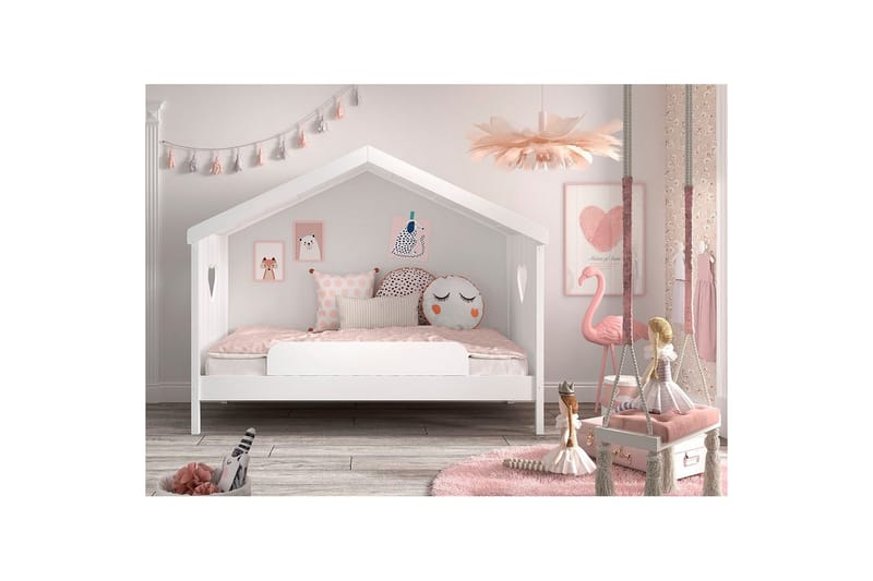 Sänky, jossa on turvalaite Amori Valkoinen - Huonekalut - Lasten kalusteet - Lastensängyt & juniorisängyt - Talosänky