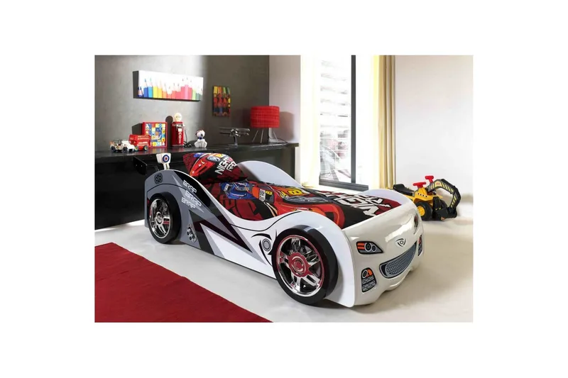 Sänky Auto 90x200 cm Patjan kanssa, Patjan kanssa