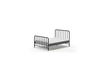 Sänky Bronxx Musta, 140 x 200 cm - Musta, 140 x 200 cm - Huonekalut - Lasten kalusteet - Lastensängyt & juniorisängyt - Tavallinen lastensänky
