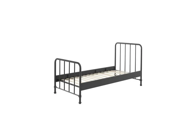 Sänky Bronxx Musta, 90 x 200 cm - Musta, 90 x 200 cm - Huonekalut - Lasten kalusteet - Lastensängyt & juniorisängyt - Tavallinen lastensänky