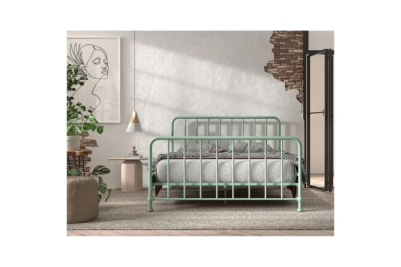 Sänky Bronxx Oliivinvihreä, 160 x 200 cm - Oliivinvihreä, 160 x 200 cm - Huonekalut - Lasten kalusteet - Lastensängyt & juniorisängyt - Tavallinen lastensänky