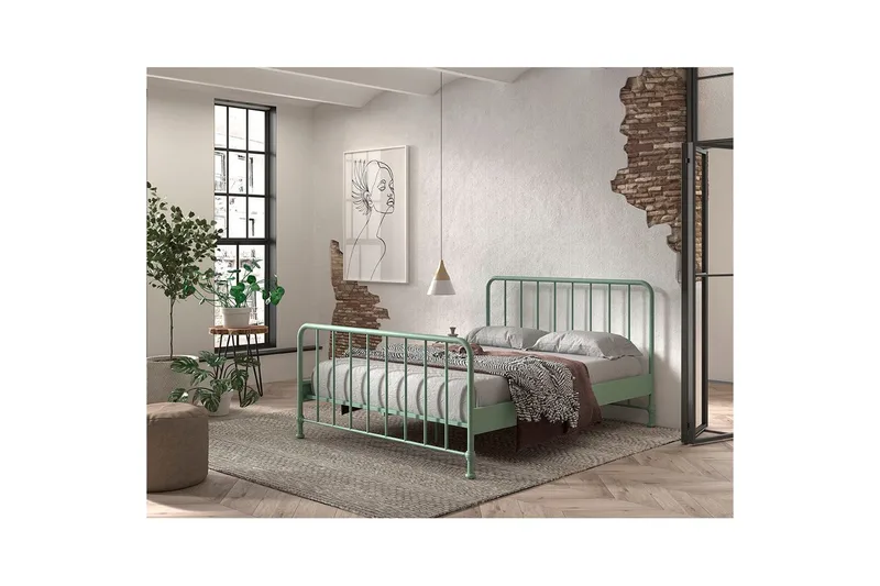 Sänky Bronxx Oliivinvihreä, 160 x 200 cm - Oliivinvihreä, 160 x 200 cm - Huonekalut - Lasten kalusteet - Lastensängyt & juniorisängyt - Tavallinen lastensänky