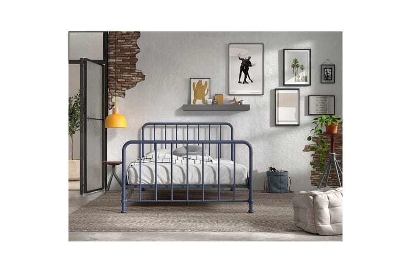 Sänky Bronxx Sininen, 140 x 200 cm - Sininen, 140 x 200 cm - Huonekalut - Lasten kalusteet - Lastensängyt & juniorisängyt - Tavallinen lastensänky