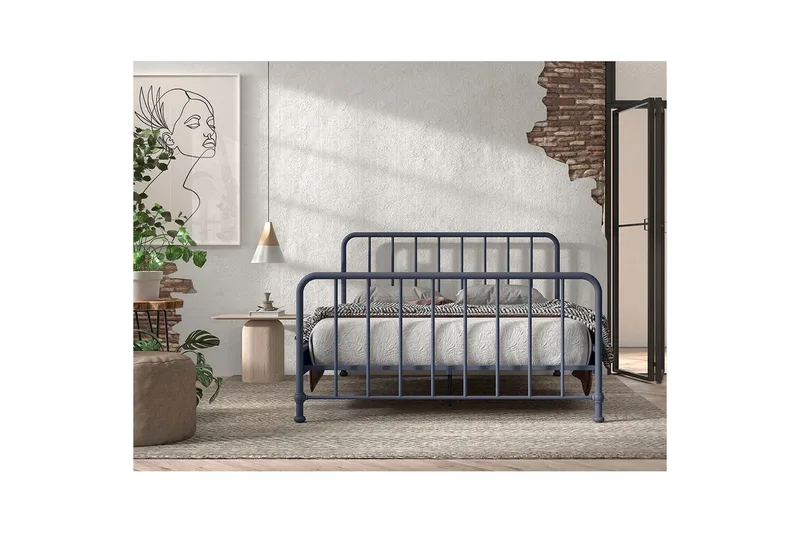 Sänky Bronxx Sininen, 160 x 200 cm - Sininen, 160 x 200 cm - Huonekalut - Lasten kalusteet - Lastensängyt & juniorisängyt - Tavallinen lastensänky