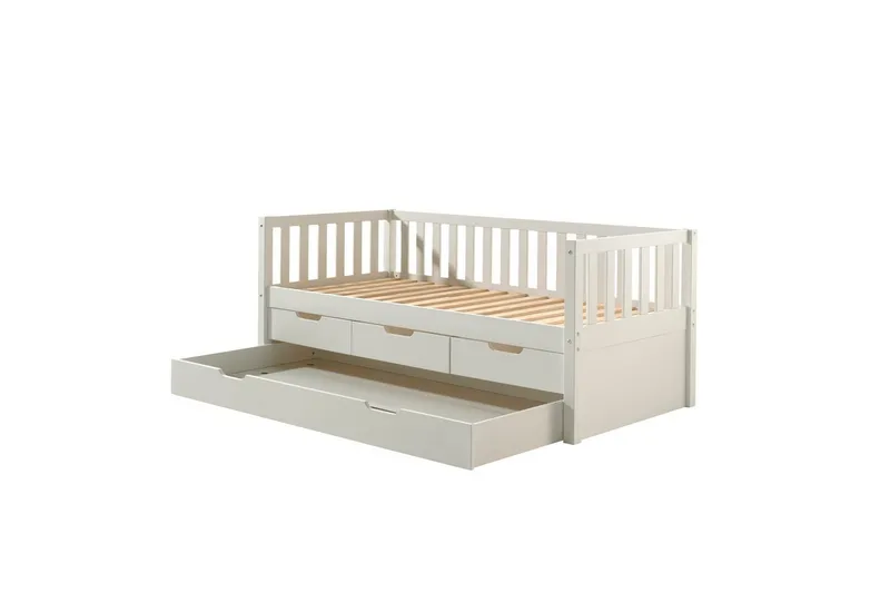 Sänky Fritz kolmella Laatikkolla ja Alavuoteella Valkoinen - Valkoinen - Huonekalut - Lasten kalusteet - Lastensängyt & juniorisängyt - Tavallinen lastensänky