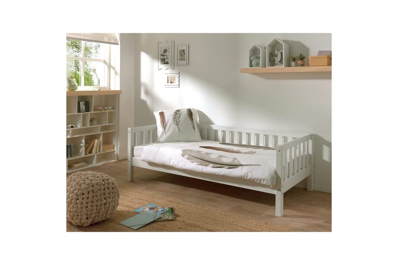 Sänky Fritz yhdellä Laatikkolla Valkoinen - Valkoinen - Huonekalut - Lasten kalusteet - Lastensängyt & juniorisängyt - Tavallinen lastensänky
