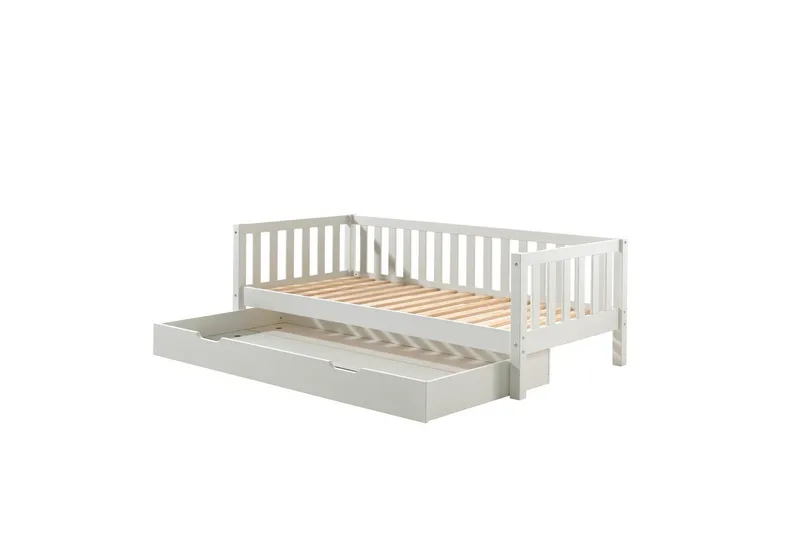 Sänky Fritz yhdellä Laatikkolla Valkoinen - Valkoinen - Huonekalut - Lasten kalusteet - Lastensängyt & juniorisängyt - Tavallinen lastensänky