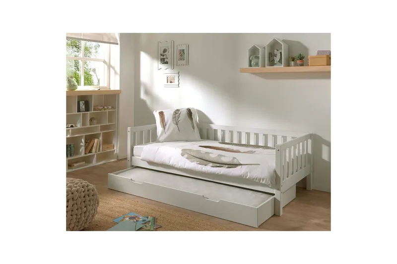 Sänky Fritz yhdellä Laatikkolla Valkoinen - Valkoinen - Huonekalut - Lasten kalusteet - Lastensängyt & juniorisängyt - Tavallinen lastensänky