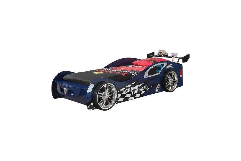 Sänky Grand Turismo Sininen 90x200 cm Patjan kanssa, Patjan kanssa