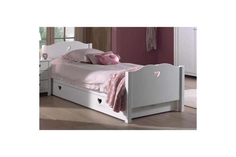 Sänky laatikolla Amori 90 x 200 cm Valkoinen - Huonekalut - Lasten kalusteet - Lastensängyt & juniorisängyt - Tavallinen lastensänky