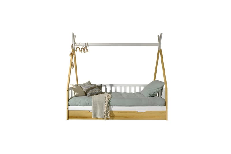 Sänky laatikolla Tipi Luonnollinen, Aidalla, Luonnollinen, Aidalla