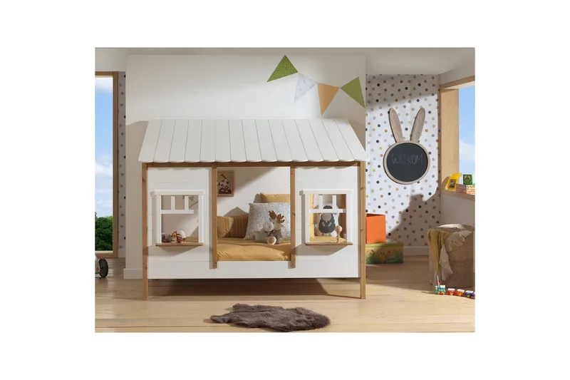 Sänky laatikolla Unisänky Ruskea - Ruskea - Huonekalut - Lasten kalusteet - Lastensängyt & juniorisängyt - Talosänky