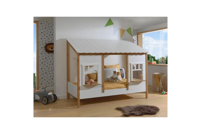 Sänky laatikolla Unisänky Ruskea - Ruskea - Huonekalut - Lasten kalusteet - Lastensängyt & juniorisängyt - Talosänky