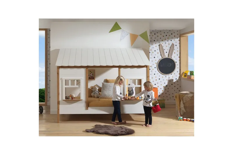 Sänky laatikolla Unisänky Ruskea - Ruskea - Huonekalut - Lasten kalusteet - Lastensängyt & juniorisängyt - Talosänky